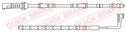 предупредителен контактен сензор, износване на накладките QUICK BRAKE WS 0382 A