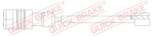 предупредителен контактен сензор, износване на накладките QUICK BRAKE WS 0388 A