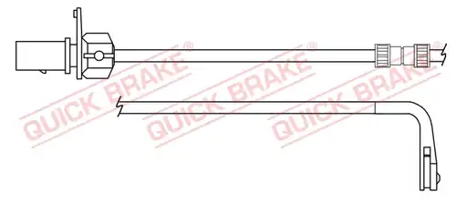 предупредителен контактен сензор, износване на накладките QUICK BRAKE WS 0391 A