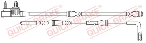 предупредителен контактен сензор, износване на накладките QUICK BRAKE WS 0409 A