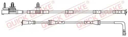 предупредителен контактен сензор, износване на накладките QUICK BRAKE WS 0412 A
