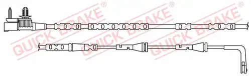 предупредителен контактен сензор, износване на накладките QUICK BRAKE WS 0413 A