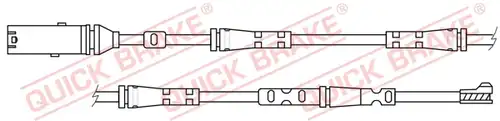 предупредителен контактен сензор, износване на накладките QUICK BRAKE WS 0417 A