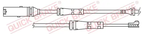 предупредителен контактен сензор, износване на накладките QUICK BRAKE WS 0418 A
