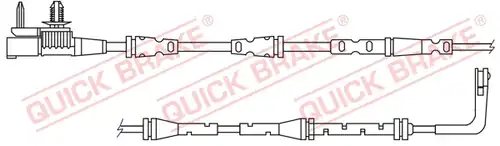 предупредителен контактен сензор, износване на накладките QUICK BRAKE WS 0419 A