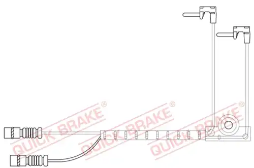 предупредителен контактен сензор, износване на накладките QUICK BRAKE WS 0422 A