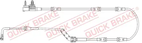 предупредителен контактен сензор, износване на накладките QUICK BRAKE WS 0442 A
