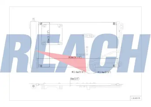 кондензатор, климатизация REACH 1.30.0433.PD