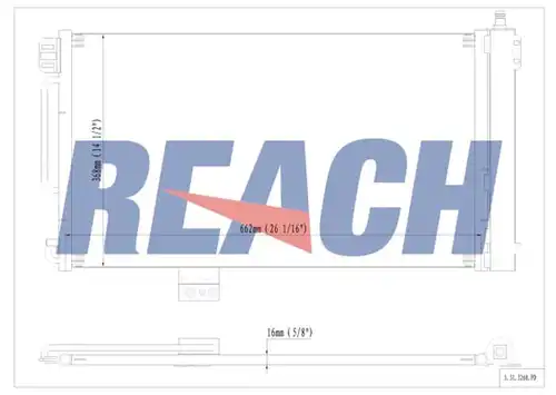 кондензатор, климатизация REACH 1.31.3268.PD