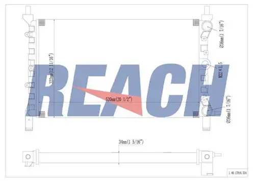 воден радиатор REACH 1.40.17016.534