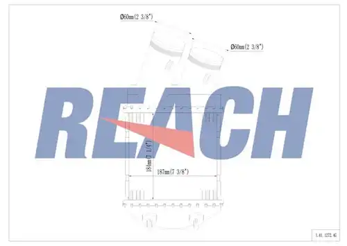 интеркулер (охладител за въздуха на турбината) REACH 1.61.1272.4G