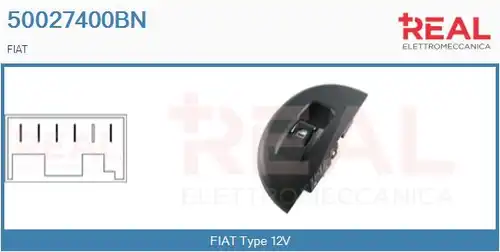 ключ(бутон), стъклоповдигане REAL 50027400BN
