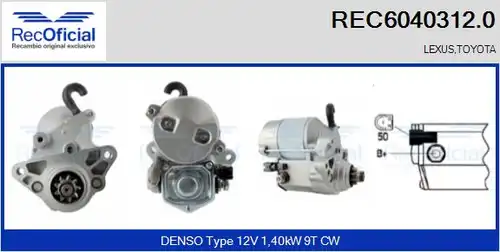 стартер RECOFICIAL REC6040312.0