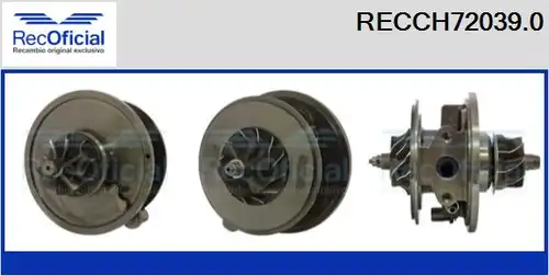 Картридж, турбокомпресор RECOFICIAL RECCH72039.0