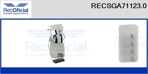 горивопроводен елемент (горивна помпа+сонда) RECOFICIAL RECSGA71123.0