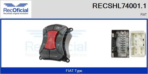 ключ за аварийни мигачи RECOFICIAL RECSHL74001.1