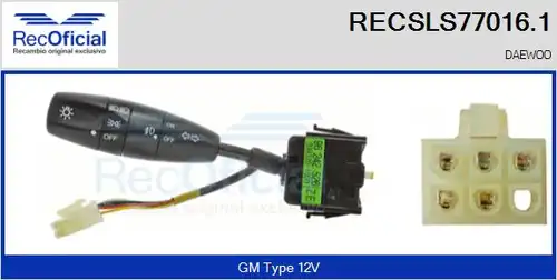 превключвател на кормилната колона RECOFICIAL RECSLS77016.1