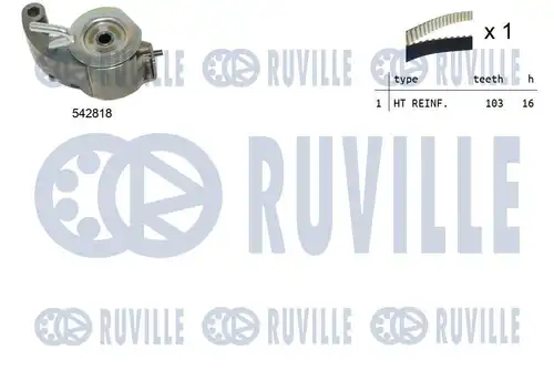 комплект ангренажен ремък RUVILLE 550515