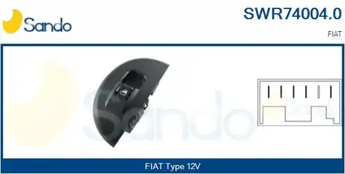 ключ(бутон), стъклоповдигане SANDO SWR74004.0
