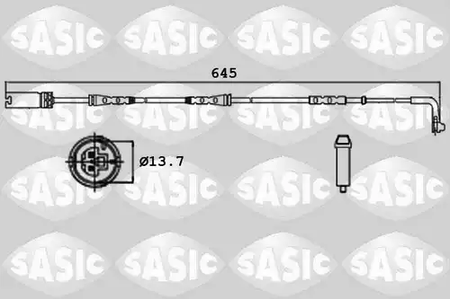 предупредителен контактен сензор, износване на накладките SASIC 6236003