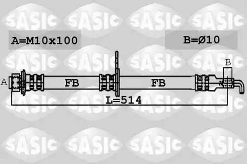 спирачен маркуч SASIC 6600019
