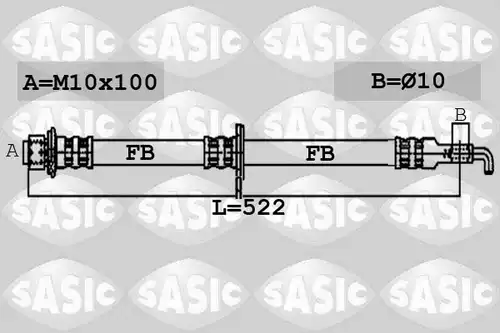 спирачен маркуч SASIC 6600036