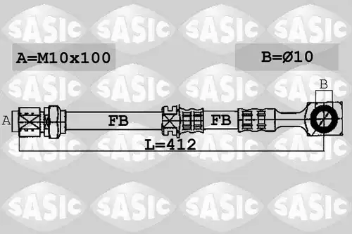 спирачен маркуч SASIC 6606043