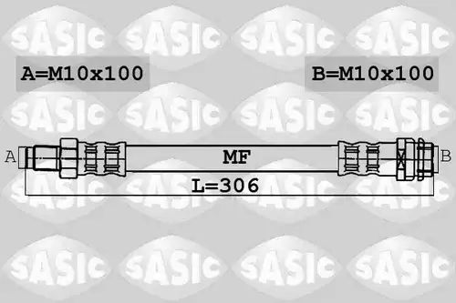 спирачен маркуч SASIC 6606073