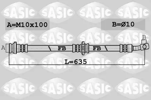 спирачен маркуч SASIC 6606153