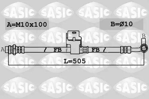 спирачен маркуч SASIC 6606165