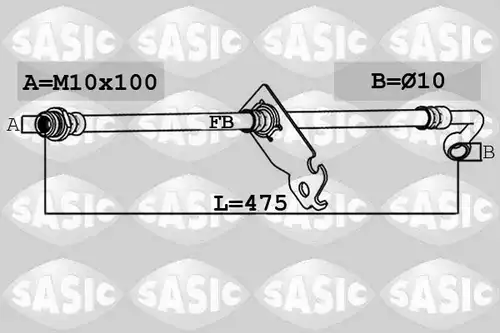 спирачен маркуч SASIC 6606205