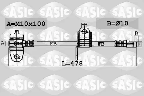 спирачен маркуч SASIC 6606240