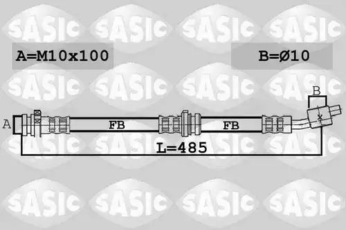 спирачен маркуч SASIC 6606257