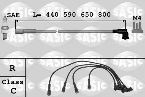 комплект запалителеи кабели SASIC 9280002