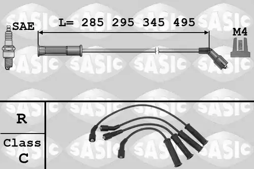 комплект запалителеи кабели SASIC 9284006