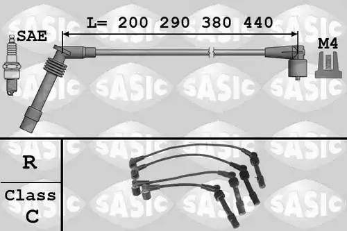 комплект запалителеи кабели SASIC 9286002
