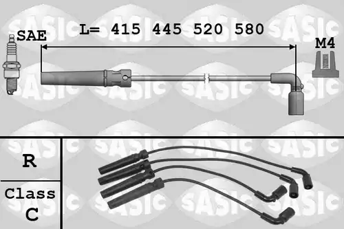 комплект запалителеи кабели SASIC 9286003