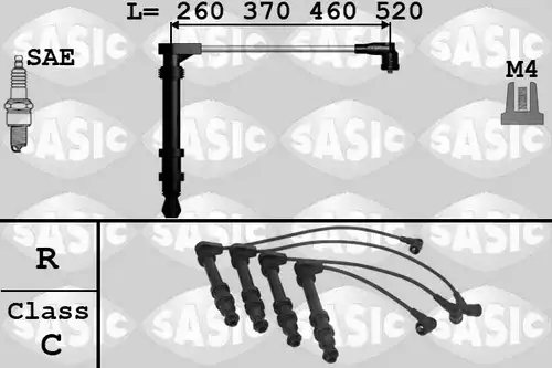 комплект запалителеи кабели SASIC 9286009