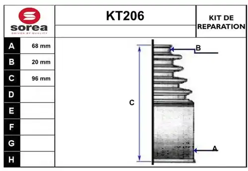 комплект маншон, полуоска SERA KT206