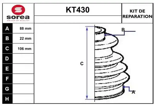 комплект маншон, полуоска SERA KT430