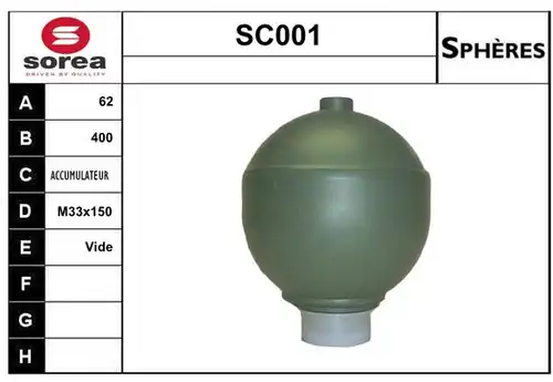 акумулатор на налягане, окачване/амортисьори SERA SC001
