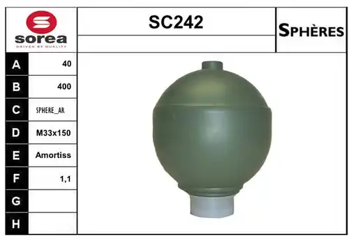 акумулатор на налягане, окачване/амортисьори SERA SC242