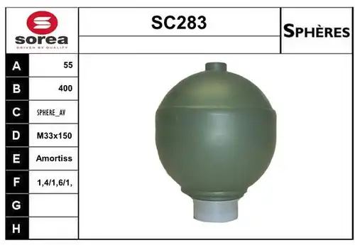 акумулатор на налягане, окачване/амортисьори SERA SC283