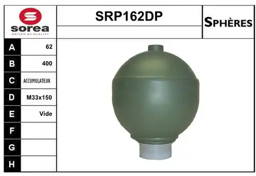 акумулатор на налягане, окачване/амортисьори SERA SRP162DP