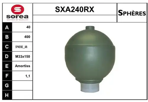 акумулатор на налягане, окачване/амортисьори SERA SXA240RX