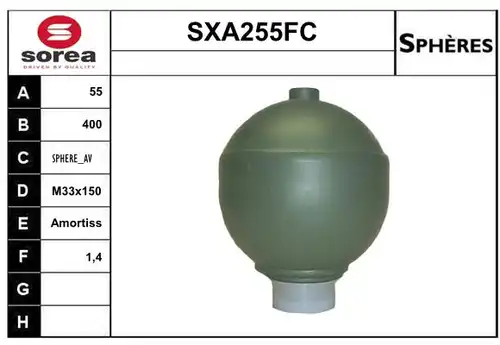 акумулатор на налягане, окачване/амортисьори SERA SXA255FC