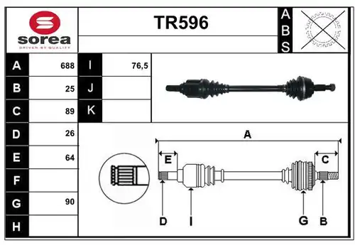 полуоска SERA TR596