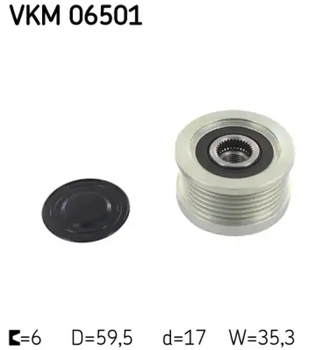 механизъм за свободен ход на генератор SKF VKM 06501