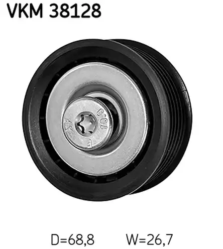 паразитна/ водеща ролка, пистов ремък SKF VKM 38128
