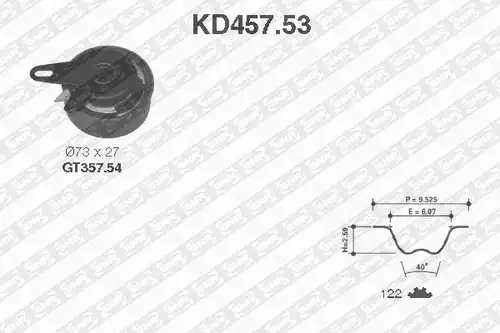 комплект ангренажен ремък SNR KD457.53